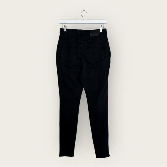 NWOT | Avec Les Filles | Hi-Rise Button Fly Skinny Jeans | Black | Size 28 - Picture 2 of 12